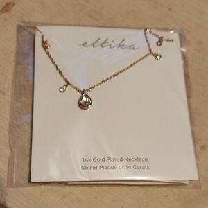 Ettika 14k Gold Plated Necklace Tear Drop Look NEW